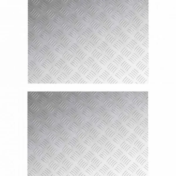 vidaXL Trappstege - 4104351 - Halkfria Aluminiumplattor med Mönster 2 st 70x50 cm