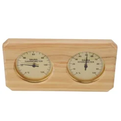 Träbastutermometer Hygrometer 2 i 1 Luftfuktighet Temperaturmätning Inomhustermometer Luftfuktighetsmätare för hotellbasturum