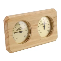 Träbastutermometer Hygrometer 2 i 1 Luftfuktighet Temperaturmätning Inomhustermometer Luftfuktighetsmätare för hotellbasturum