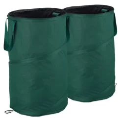 Clearance Trädgårdsavfallsbehållare, Set om 2, 72x44 cm, Grön Trädgårdskorgar