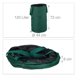 Clearance Trädgårdsavfallsbehållare, Set om 2, 72x44 cm, Grön Trädgårdskorgar