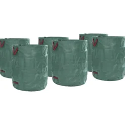 vidaXL Trädgårdsavfallspåsar 12 pcs Grön 79 x 79 x 99.5 cm