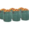 Discount Trädgårdsavfallspåsar 12 pcs Grön 67 x 67 x 75,5 cm Trädgårdskorgar