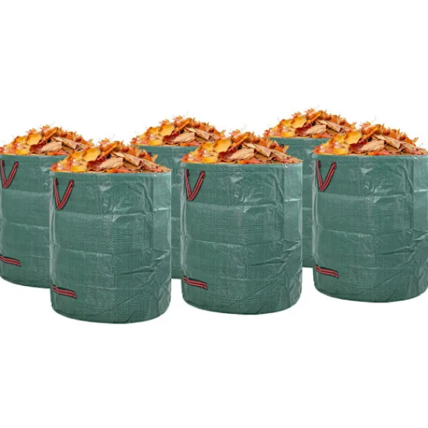 Discount Trädgårdsavfallspåsar 12 pcs Grön 67 x 67 x 75,5 cm Trädgårdskorgar