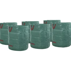 Discount Trädgårdsavfallspåsar 12 pcs Grön 67 x 67 x 75,5 cm Trädgårdskorgar