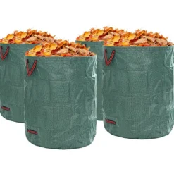 Outlet Trädgårdsavfallspåsar 4 pcs Grön 79 x 79 x 99,5 cm Polypropylen Trädgårdskorgar