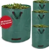 Best Trädgårdsavfallspåsar - Stabil - 280L - 50kg - 4 stycken - Rivbeständig Trädgårdskorgar