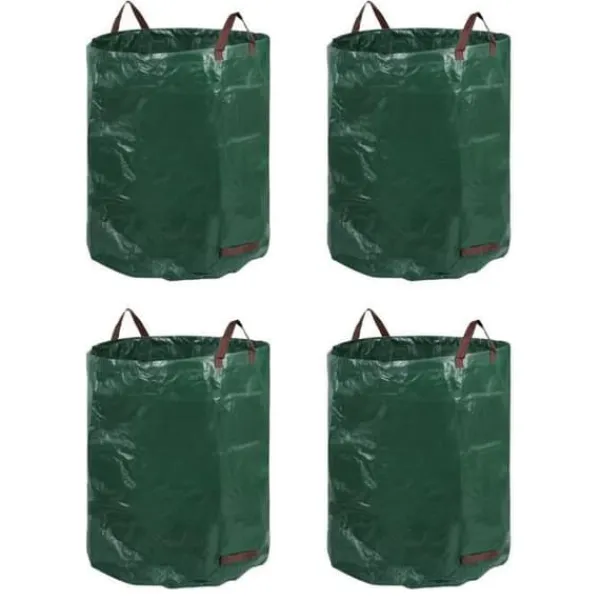 Best Trädgårdsavfallspåsar - Stabil - 280L - 50kg - 4 stycken - Rivbeständig Trädgårdskorgar