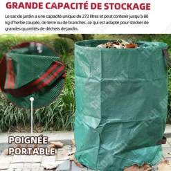 Trädgårdsavfallspåse - TD - 45cm x 76cm - Fällbar - Återanvändbar - 120L