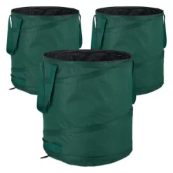 Trädgårdsavfallspåse set, 46x46 cm, Grön