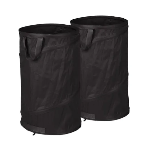 Trädgårdsavfallspåse set, 72x45 cm, Svart Trädgårdskorgar
