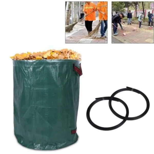 Trädgårdsavfallssäckar - Miljövänliga - Pack om 4 - 270L - Höjd 76cm - Diameter 66cm