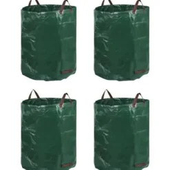 Online Trädgårdsavfallssäckar - miniClover - 272L - Grön och svart - 65x65x74cm - Stort kapacitet Trädgårdskorgar