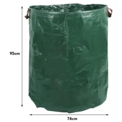 Online Trädgårdsavfallssäckar - miniClover - 272L - Grön och svart - 65x65x74cm - Stort kapacitet Trädgårdskorgar