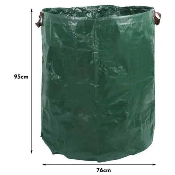 Online Trädgårdsavfallssäckar - miniClover - 272L - Grön och svart - 65x65x74cm - Stort kapacitet Trädgårdskorgar