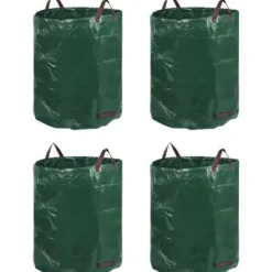 Hot Trädgårdsavfallssäckar - miniClover - 272L - Grön och svart - 65x65x74cm - 4 stycken Trädgårdskorgar