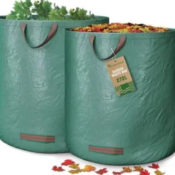 Sale Trädgårdsavfallssekk - Ej specificerad - 272L - Handtag - UV-beständig - Vattentät Trädgårdskorgar