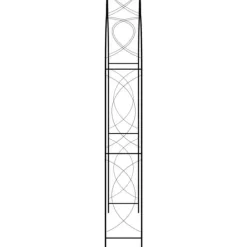 Trädgårdsbåge i järn för klätterväxter | Färg: Svart | Storlek: 150x34x240 cm