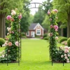 Best Trädgårdsbåge i metall för klätterväxter, hållbar svart båge för rosor och vinrankor, perfekt för bröllop, fest & trädgård 7,15 ft Valvbågar, Spaljéer, Bersåer & Pergolor