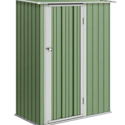 Sale Trädgårdsbod - Redskapsförråd - 236×174×190 cm - Metall - Vattentät - 2 Skjutdörrar - Sluttande Tak - 4 Fönster - Grå Skjul, Garage & Carports
