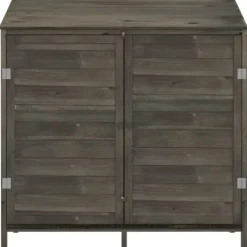 vidaXL Trädgårdsbod antracit 102x52x112 cm massivt granträ