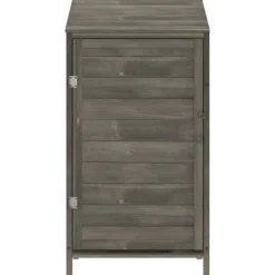 vidaXL Trädgårdsbod antracit 55x52x112 cm massivt granträ