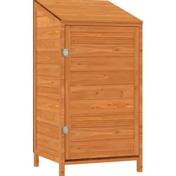 Clearance Trädgårdsbod brun 55x52x112 cm massivt granträ - Trädgårdsbod - Trädgårdsbodar - Home & Living Skjul, Garage & Carports