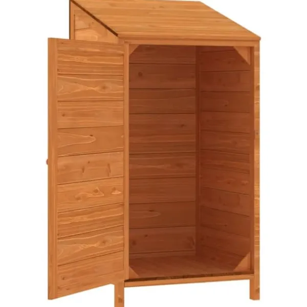 Clearance Trädgårdsbod brun 55x52x112 cm massivt granträ - Trädgårdsbod - Trädgårdsbodar - Home & Living Skjul, Garage & Carports
