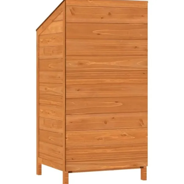 Clearance Trädgårdsbod brun 55x52x112 cm massivt granträ - Trädgårdsbod - Trädgårdsbodar - Home & Living Skjul, Garage & Carports