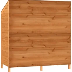 Best Trädgårdsbod i massivt granträ - Förvaringslösning för trädgården | Färg: Brun | Storlek: 102x52x112 cm Skjul, Garage & Carports