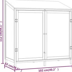 Best Trädgårdsbod i massivt granträ - Förvaringslösning för trädgården | Färg: Brun | Storlek: 102x52x112 cm Skjul, Garage & Carports