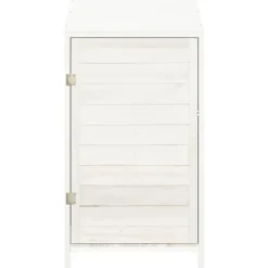 Outlet Trädgårdsbod i massivt granträ för förvaring | Färg: Vit | Storlek: 55x52x112 cm Skjul, Garage & Carports