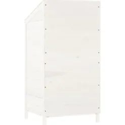 Outlet Trädgårdsbod i massivt granträ för förvaring | Färg: Vit | Storlek: 55x52x112 cm Skjul, Garage & Carports