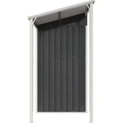 Online Trädgårdsbod med förlängt tak i stål - Förvaring för verktyg och möbler | Färg: Antracit | Storlek: 277x107x181 cm Skjul, Garage & Carports