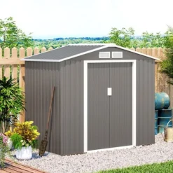 Clearance Trädgårdsbod, 213x130x185 cm, Grön Skjul, Garage & Carports
