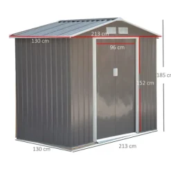 Clearance Trädgårdsbod, 213x130x185 cm, Grön Skjul, Garage & Carports