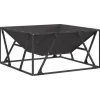 Trädgårdsbrasero i stål - - 80x80x40 cm - Svart - Stål - Max temperatur 600 ℃ - Rostbeständig Öppna Spisar