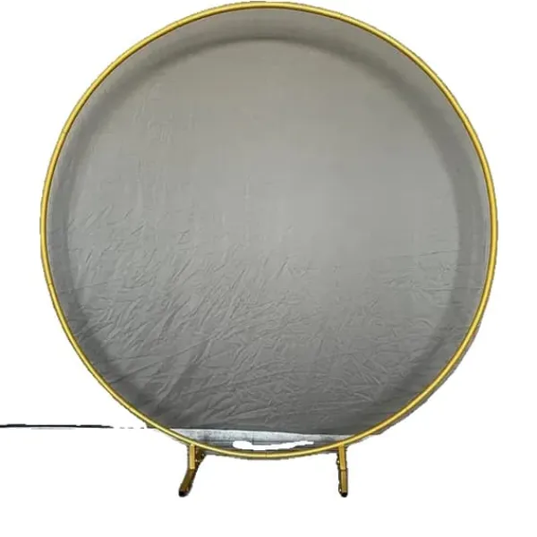 Sale Trädgårdsbröllop Metallställning, Cirkulär Bågdesign, Mångsidig Dekoration för Alla Tillfällen, 2m (78,7 tum), Guld Valvbågar, Spaljéer, Bersåer & Pergolor