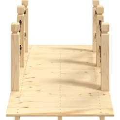 vidaXL Trädgårdsbro med kedjeräcken 150x67x56cm massivt granträ