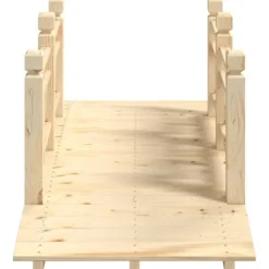 Sale Trädgårdsbro med räcken 150x67x56cm massivt granträ Trädgårdsbroar