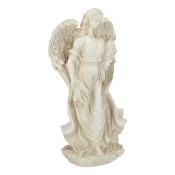 Online Trädgårdsfigur, Stående Ängel, 46.5x23x14 cm, Vit Trädgårdsprydnader