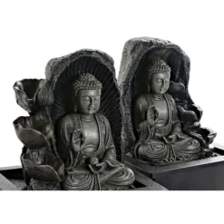 Trädgårdsfontän - Buda - Harts - Orientalisk - Vit - 21 x 17,5 x 25 cm (2 enheter)