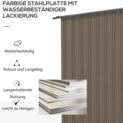 Outlet Trädgårdsförråd, 100x103x160 cm, Brun Skjul, Garage & Carports