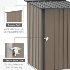 Outlet Trädgårdsförråd, 100x103x160 cm, Brun Skjul, Garage & Carports