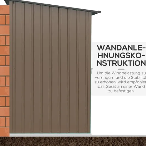 Outlet Trädgårdsförråd, 100x103x160 cm, Brun Skjul, Garage & Carports