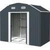 Best Trädgårdsförråd, 238x132x198,5 cm, Mörkgrå Skjul, Garage & Carports