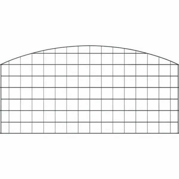 vidaXL Trädgårdsgärd i stål - - 5 delar - 100x50 cm - Grön - Väderbeständig stål - Utomhusbruk