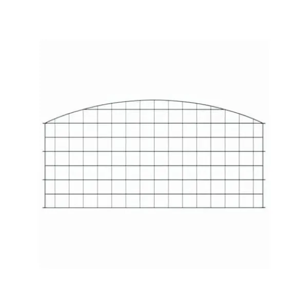 vidaXL Trädgårdsgärd i stål - - 5 delar - 100x50 cm - Grön - Väderbeständig stål - Utomhusbruk