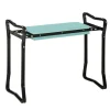 Trädgårdsknäbänk hopfällbar, EVA/stål, max 150 kg, 58x28x49 cm, mörkgrön