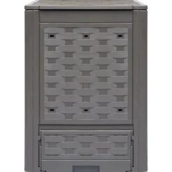 vidaXL Trädgårdskompost 2 st brun 60x60x83 cm 600 L plastrotting